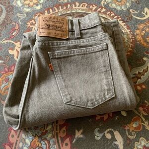 Vintage Levi's 550 Orange Tab Relaxed Fit Jeans Khaki Green 32x32 Made in USA